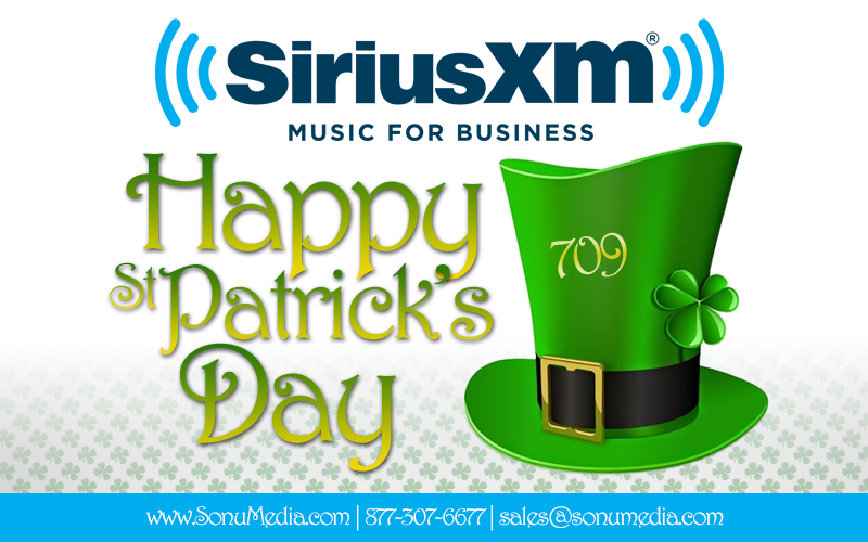 St Patrick's Day 2018 | SiriusXM Music for Business | 877-307-6677