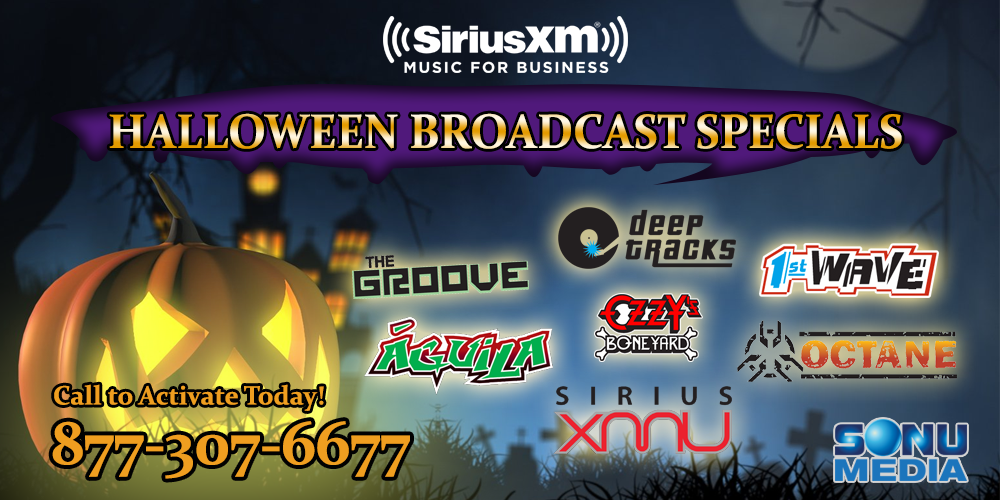 SiriusXM Halloween Music Specials Music for Business 8773076677